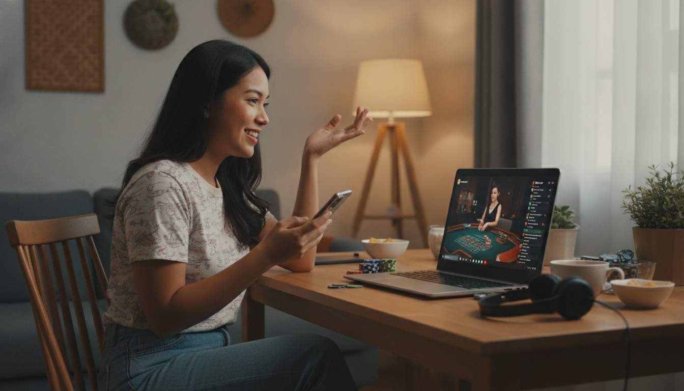 Authentic Live Casino Experience Live casino experience featuring a dealer